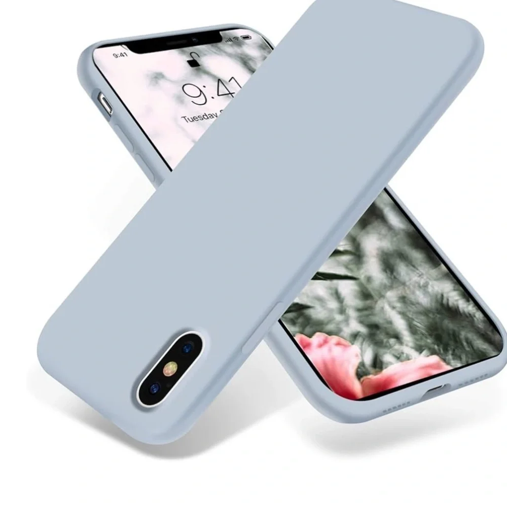 OTOFY Liquid Silicone Case iPhone X XS Baby Blue